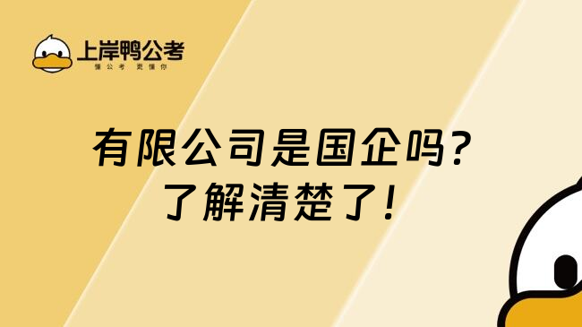 有限公司是国企吗？了解清楚了！