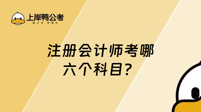 注册会计师考哪六个科目？