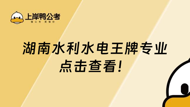 湖南水利水电王牌专业点击查看！