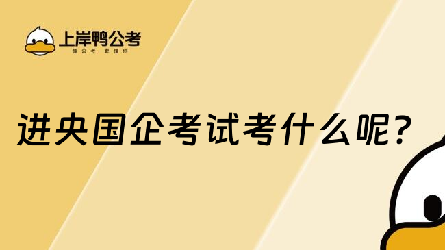 进央国企考试考什么呢？