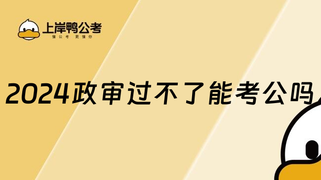 2024政审过不了能考公吗