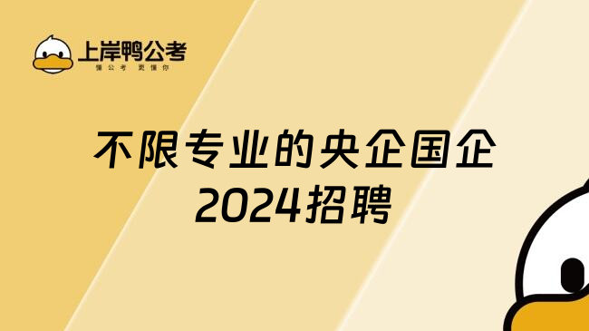 不限专业的央企国企2024招聘