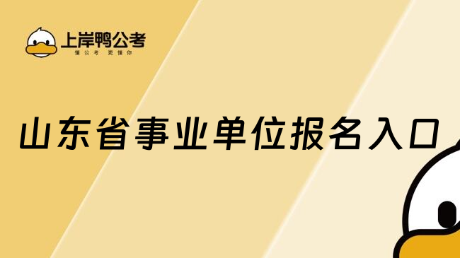 山东省事业单位报名入口