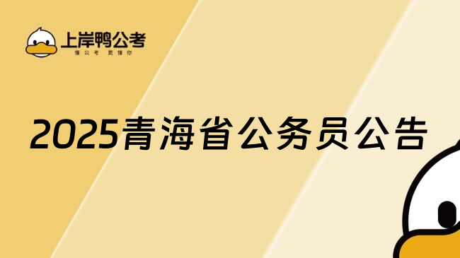 2025青海省公务员公告