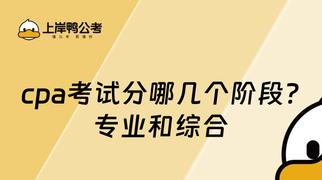 cpa考试分哪几个阶段?专业和综合