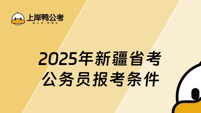 2025年新疆省考公务员报考条件