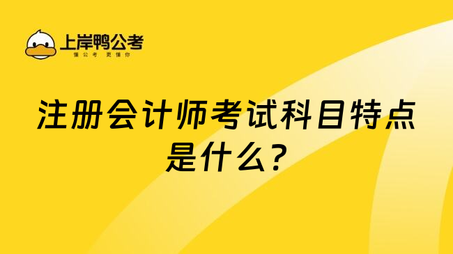 注册会计师考试科目特点是什么?