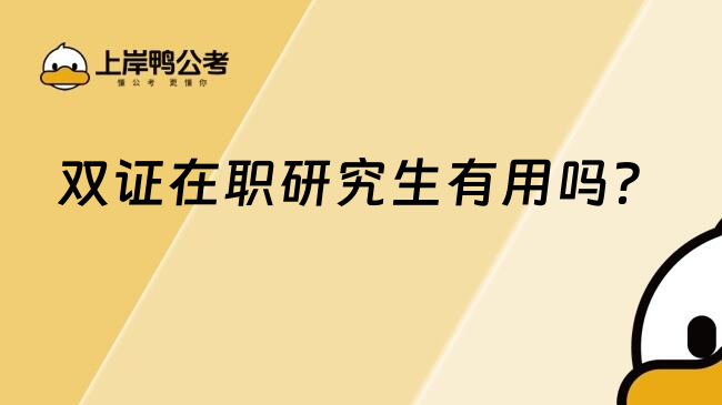 双证在职研究生有用吗？