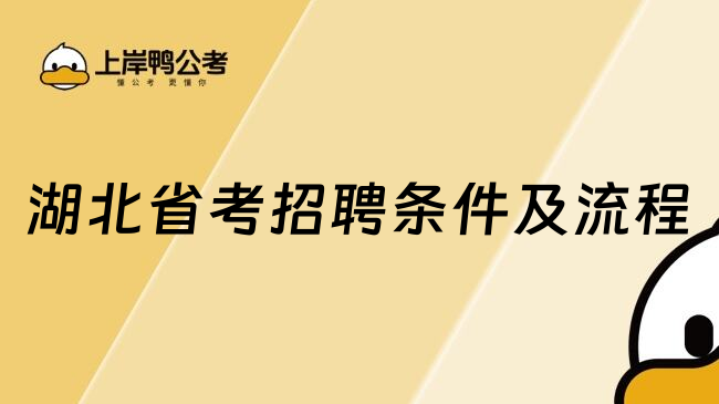 湖北省考招聘条件及流程