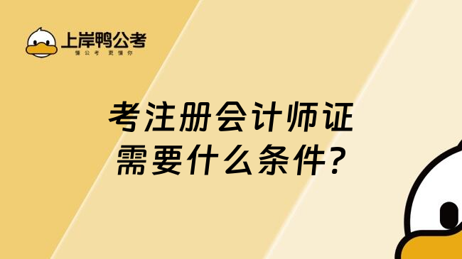 考注册会计师证需要什么条件?