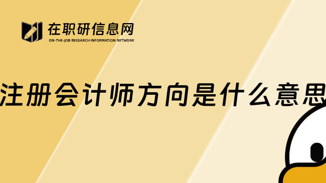 注册会计师方向是什么意思