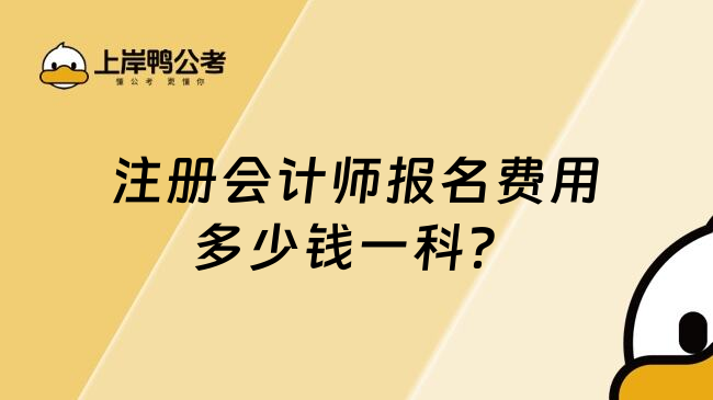 注册会计师报名费用多少钱一科？