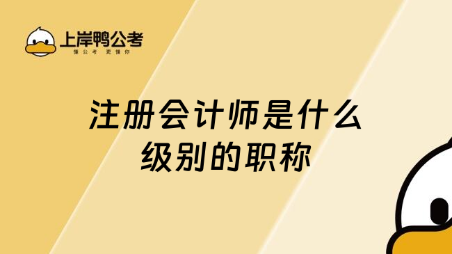 注册会计师是什么级别的职称