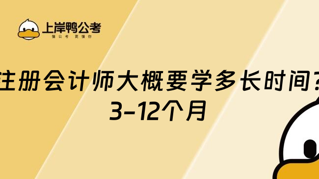 注册会计师大概要学多长时间?3-12个月