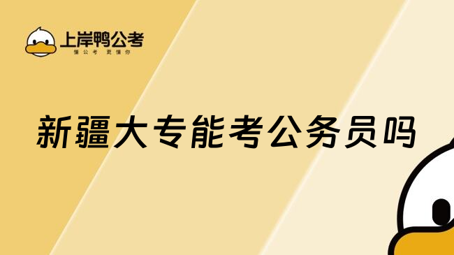 新疆大专能考公务员吗