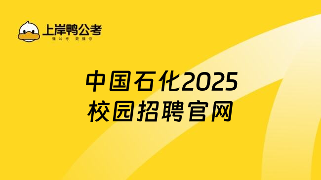 中国石化2025校园招聘官网