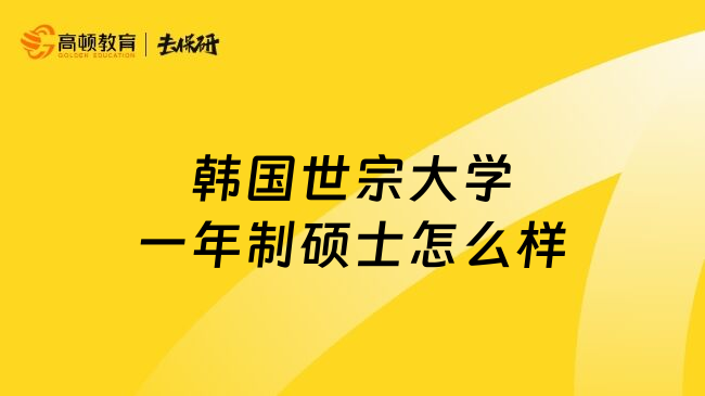 韩国世宗大学一年制硕士怎么样