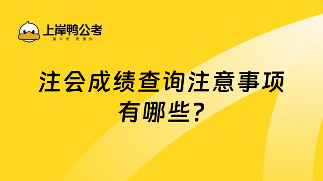 注会成绩查询注意事项有哪些?