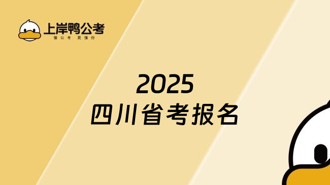 2025四川省考报名