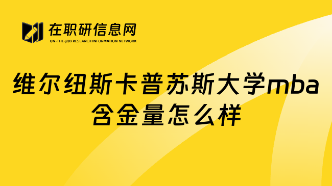 维尔纽斯卡普苏斯大学mba含金量怎么样