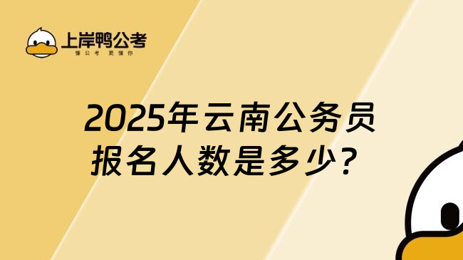 2025年云南公务员报名人数是多少？