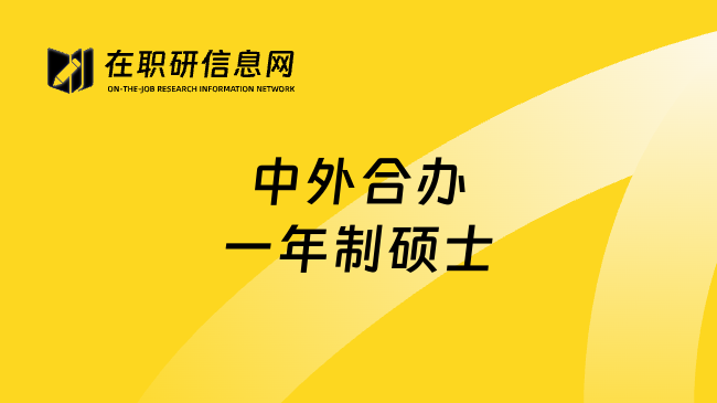 中外合办一年制硕士