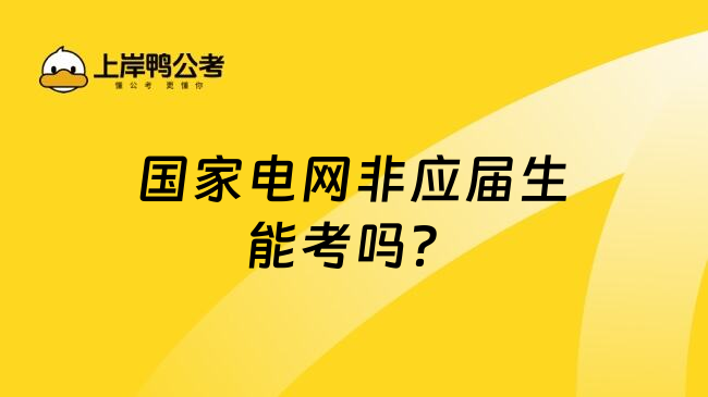 国家电网非应届生能考吗？