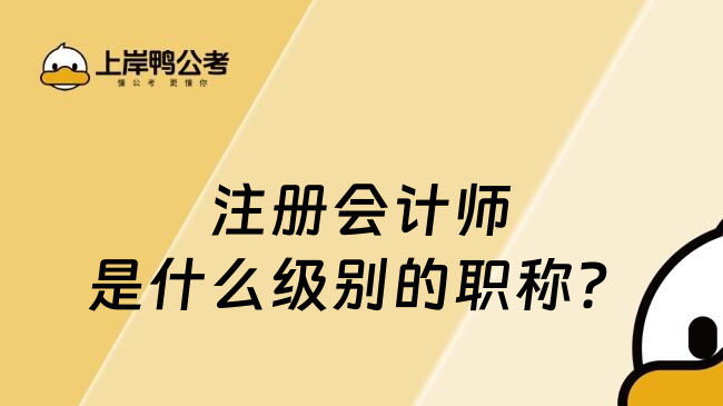 注册会计师是什么级别的职称？