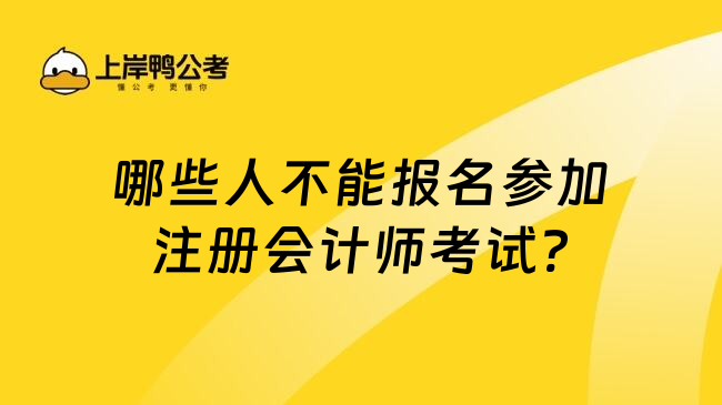 哪些人不能报名参加注册会计师考试?