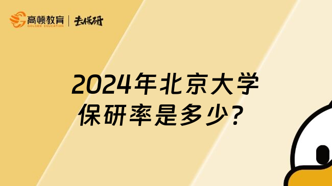 2024年北京大学保研率是多少？