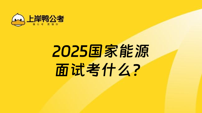 2025国家能源面试考什么？