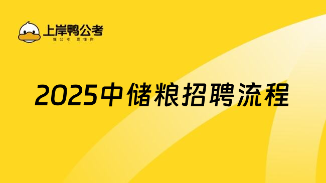 2025中储粮招聘流程