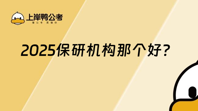 2025保研机构那个好？