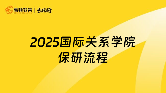 2025国际关系学院保研流程