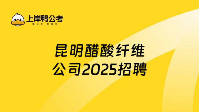 昆明醋酸纤维公司2025招聘