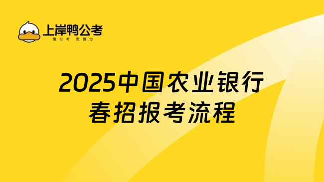 2025中国农业银行春招报考流程