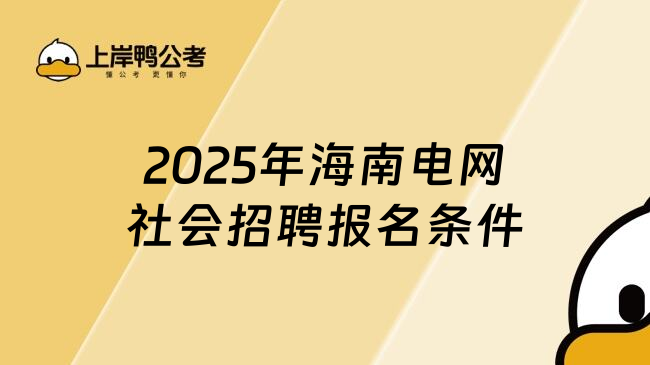 2025年海南電網(wǎng)社會(huì)招聘報(bào)名條件