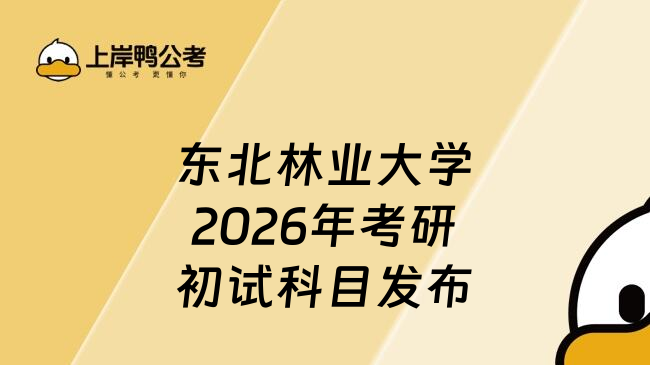 东北林业大学2026年考研初试科目发布