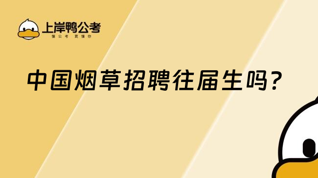 中國煙草招聘往屆生嗎？