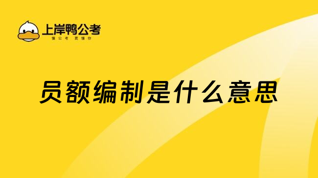 員額編制是什么意思