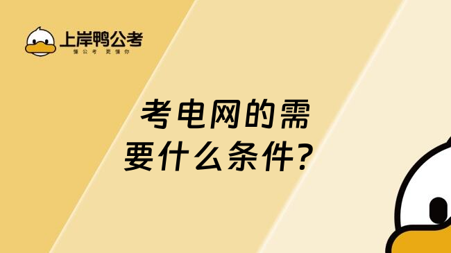 考電網(wǎng)的需要什么條件？