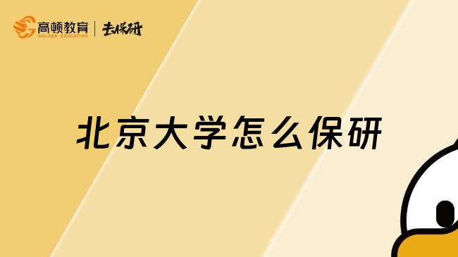 北京大學(xué)怎么保研