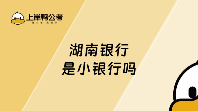 湖南銀行是小銀行嗎