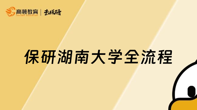 保研湖南大學(xué)全流程