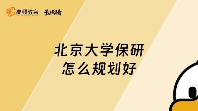 北京大學(xué)保研怎么規(guī)劃好