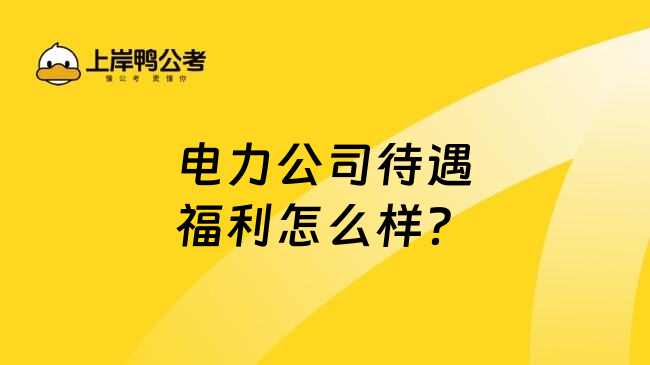 電力公司待遇福利怎么樣？