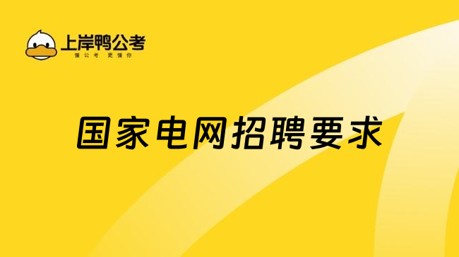 國家電網(wǎng)招聘要求