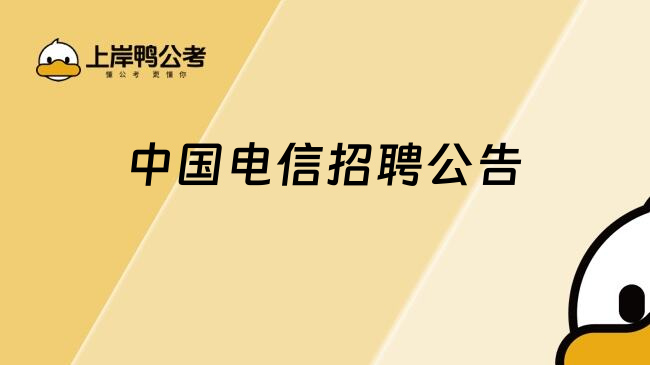 中國電信招聘公告