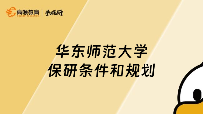 華東師范大學(xué)保研條件和規(guī)劃