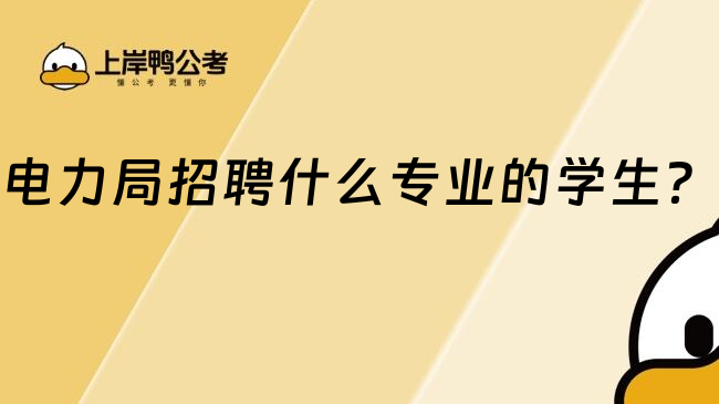電力局招聘什么專業(yè)的學生？